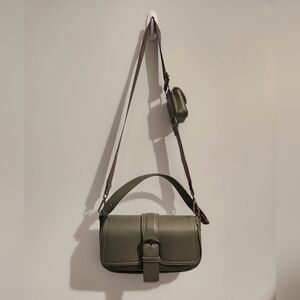 Steve Madden Olive Green Purse with Thick Strap and Carrying Handle NWOT